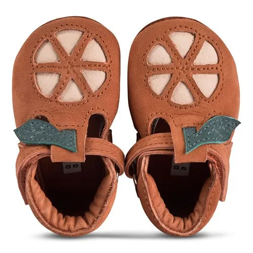 [12-18m] Donsje Tan Grapefruit Nano Baby Shoes