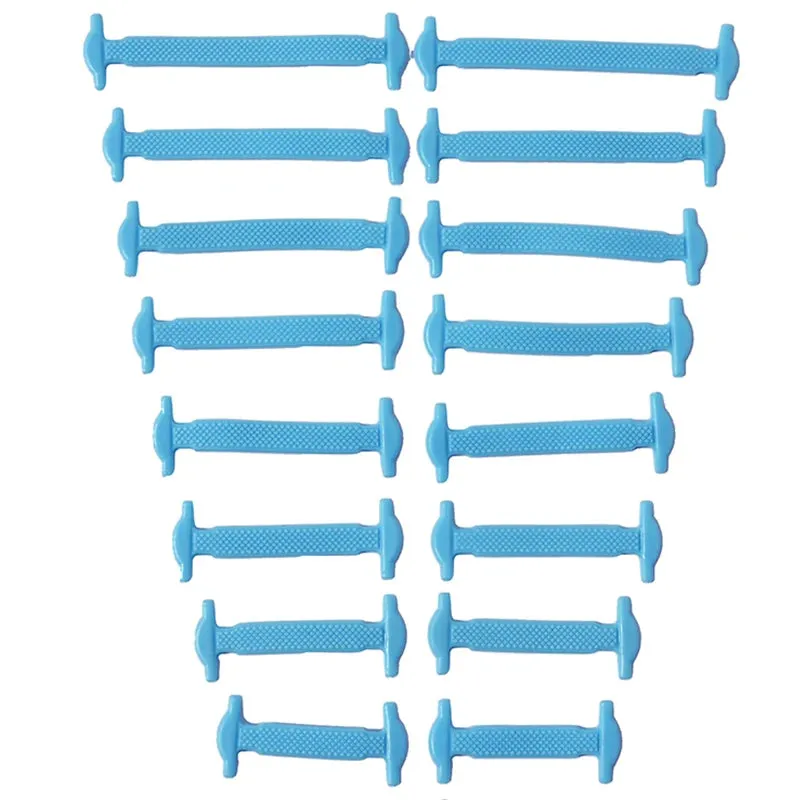 16-Piece Lot Silicone Shoelaces No-Tie Shoelaces 12 colors Elastic Lace Shoelace Creative Lazy Silicone Laces Rubber Lace