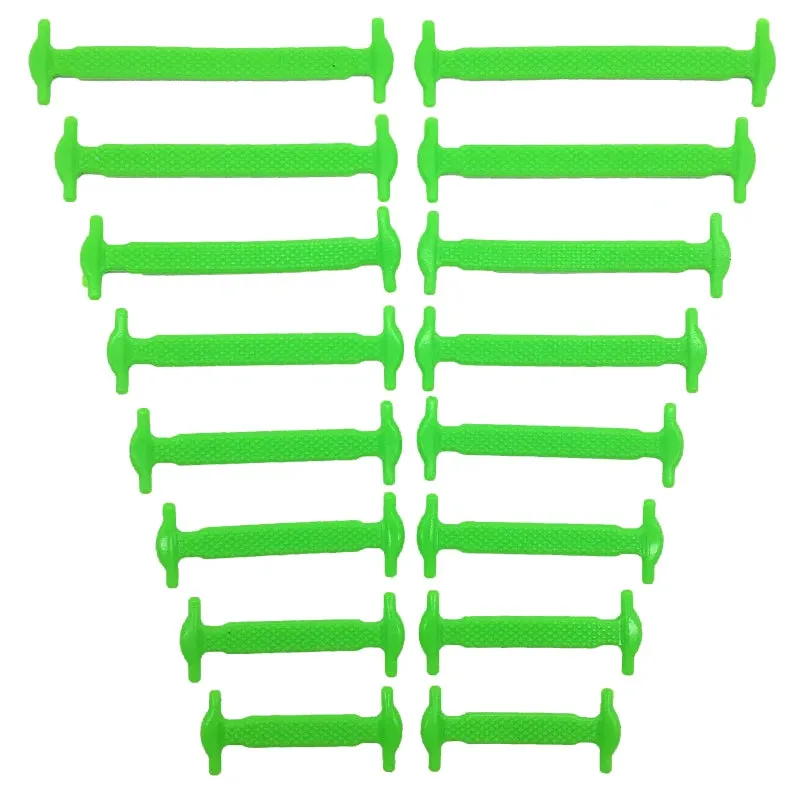 16-Piece Lot Silicone Shoelaces No-Tie Shoelaces 12 colors Elastic Lace Shoelace Creative Lazy Silicone Laces Rubber Lace
