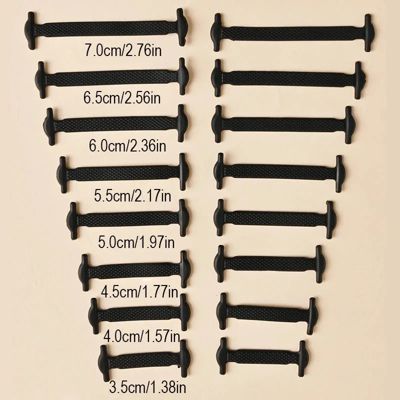 16-Piece Lot Silicone Shoelaces No-Tie Shoelaces 12 colors Elastic Lace Shoelace Creative Lazy Silicone Laces Rubber Lace