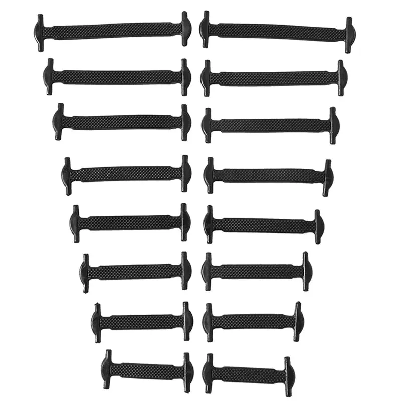 16-Piece Lot Silicone Shoelaces No-Tie Shoelaces 12 colors Elastic Lace Shoelace Creative Lazy Silicone Laces Rubber Lace