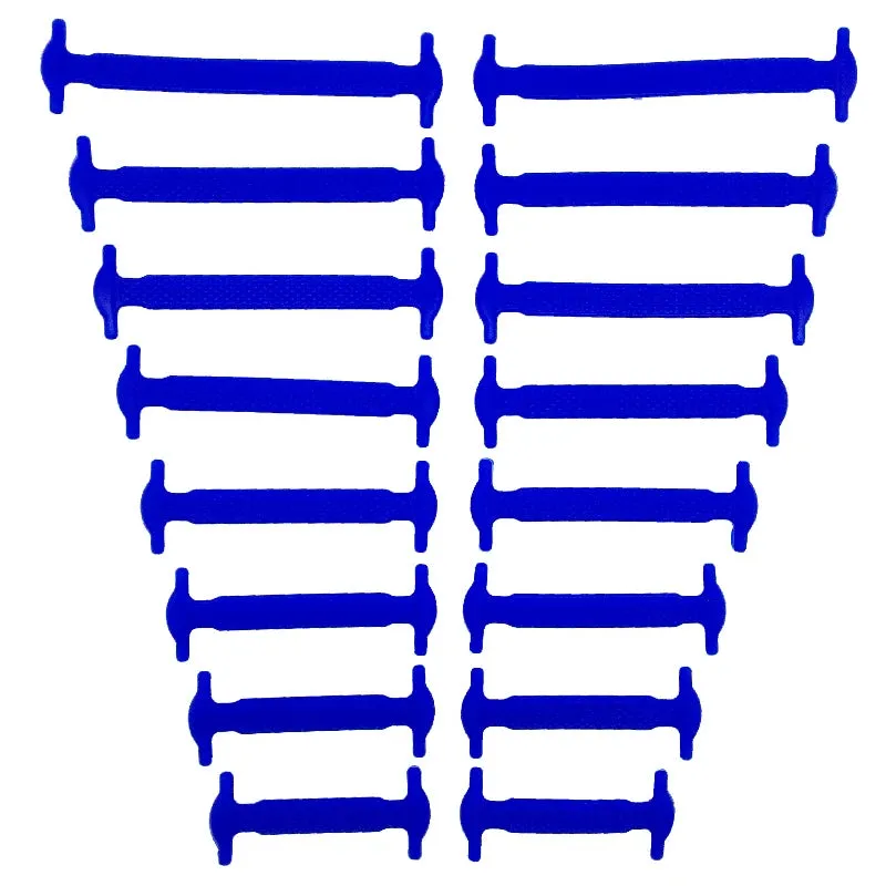 16-Piece Lot Silicone Shoelaces No-Tie Shoelaces 12 colors Elastic Lace Shoelace Creative Lazy Silicone Laces Rubber Lace