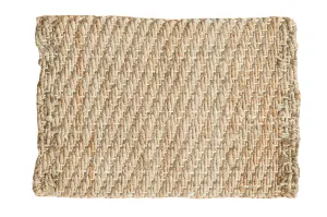 2x3 Hand Braided Ivory Entrance Mat