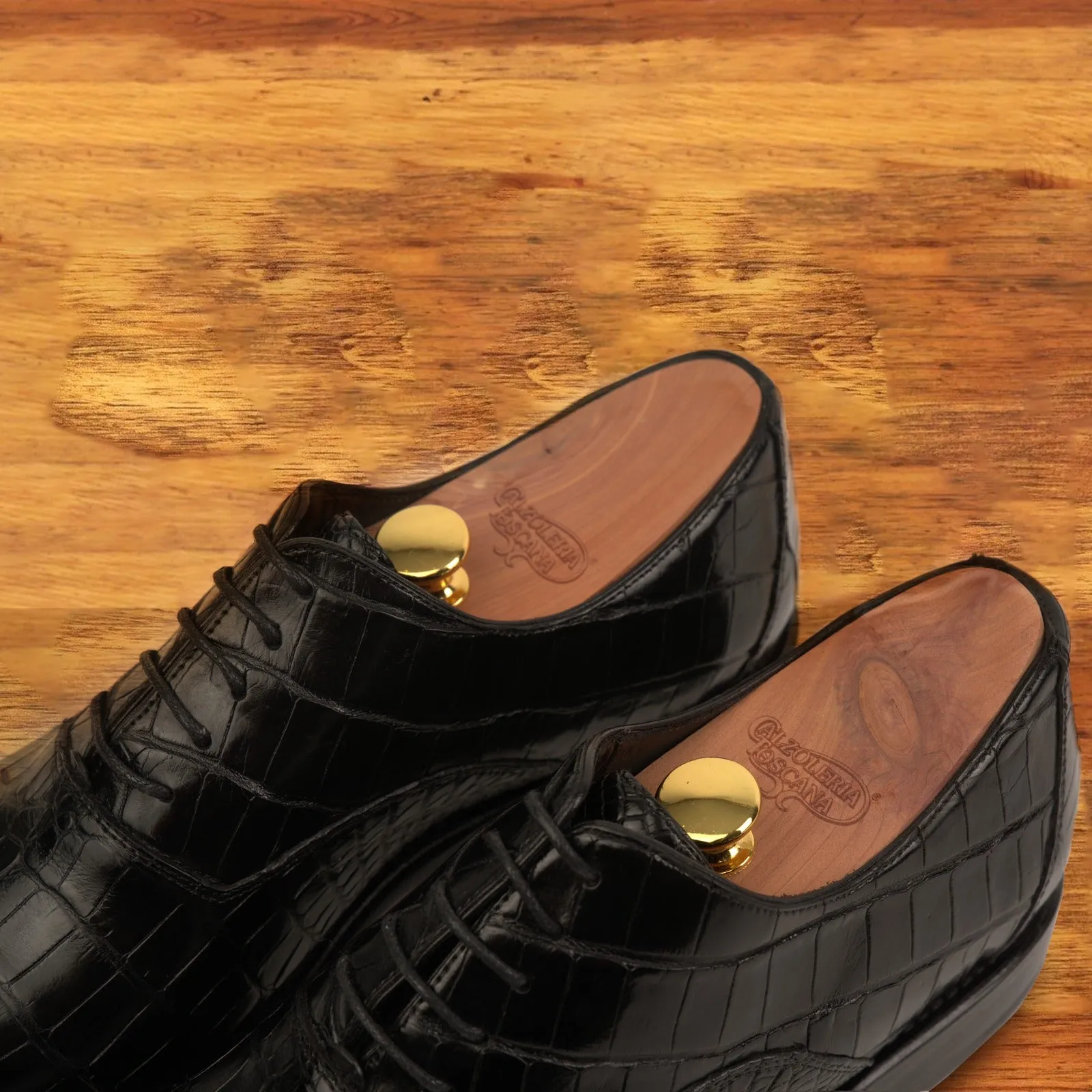 6153 Calzoleria Toscana Dip-Dyed Men's Nile Crocodile Lace-Up