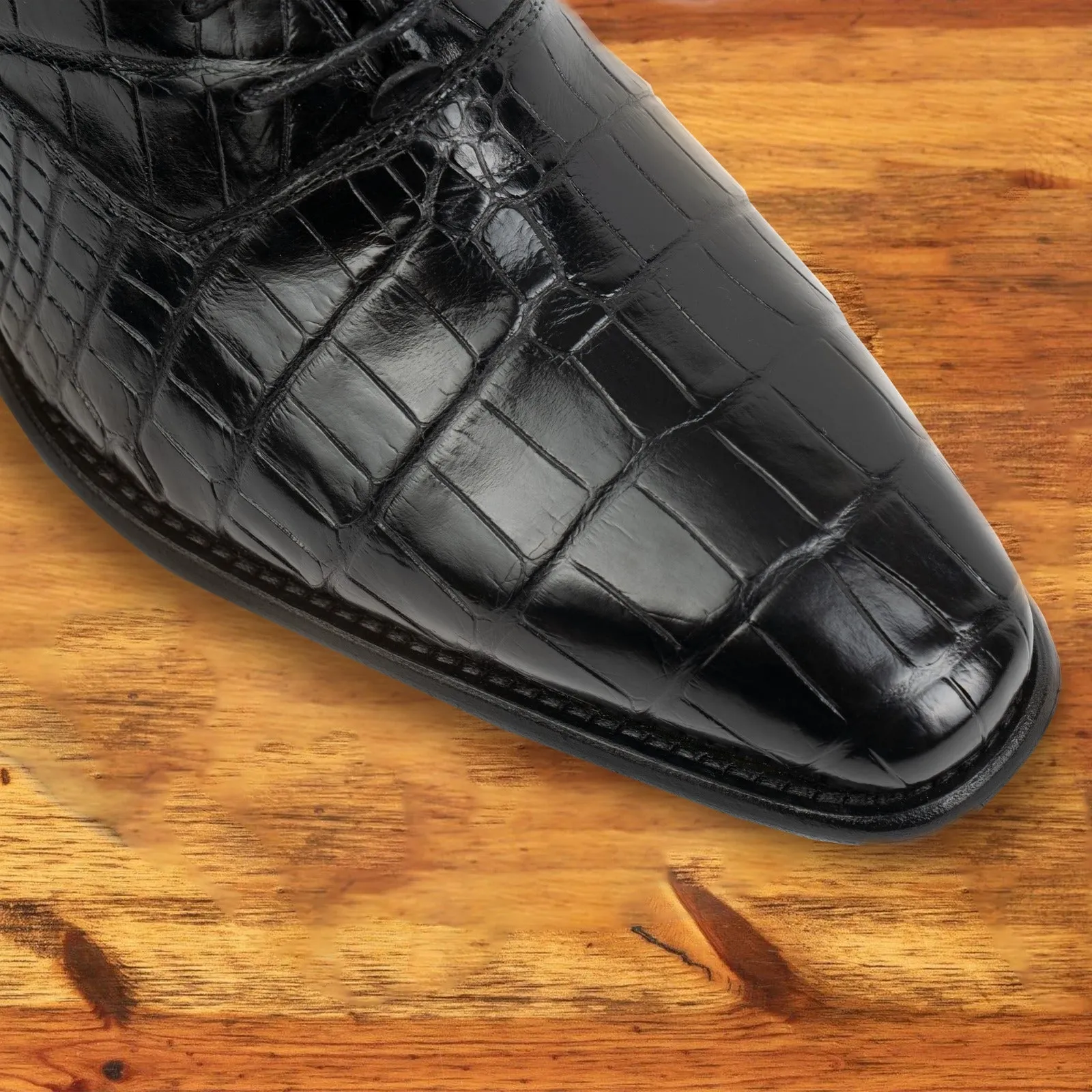 6153 Calzoleria Toscana Dip-Dyed Men's Nile Crocodile Lace-Up