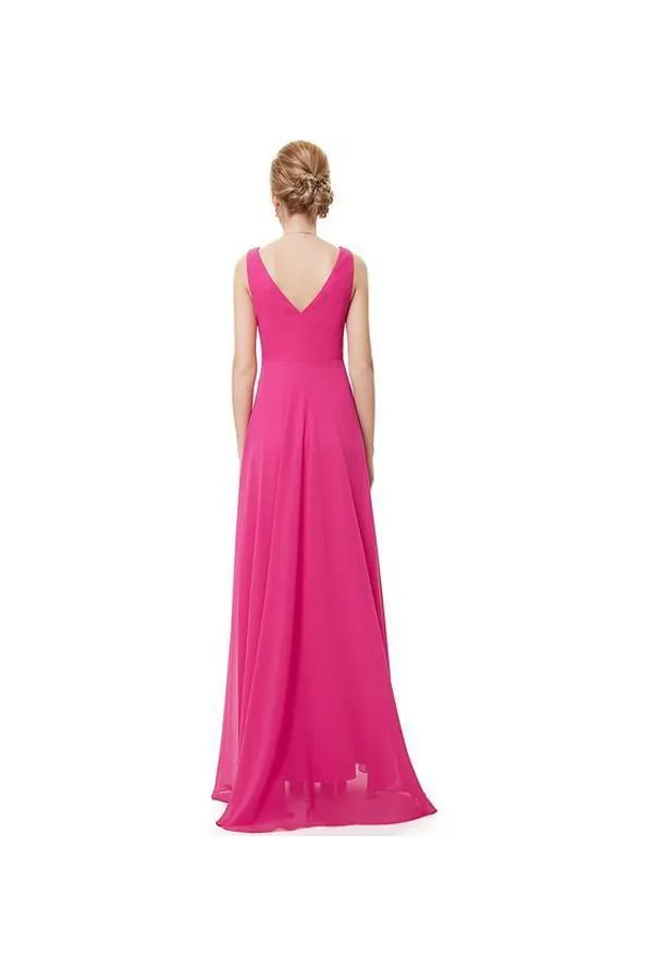 A-line High Quality Chiffon V-back Prom Dresses Evening Dresses PG252