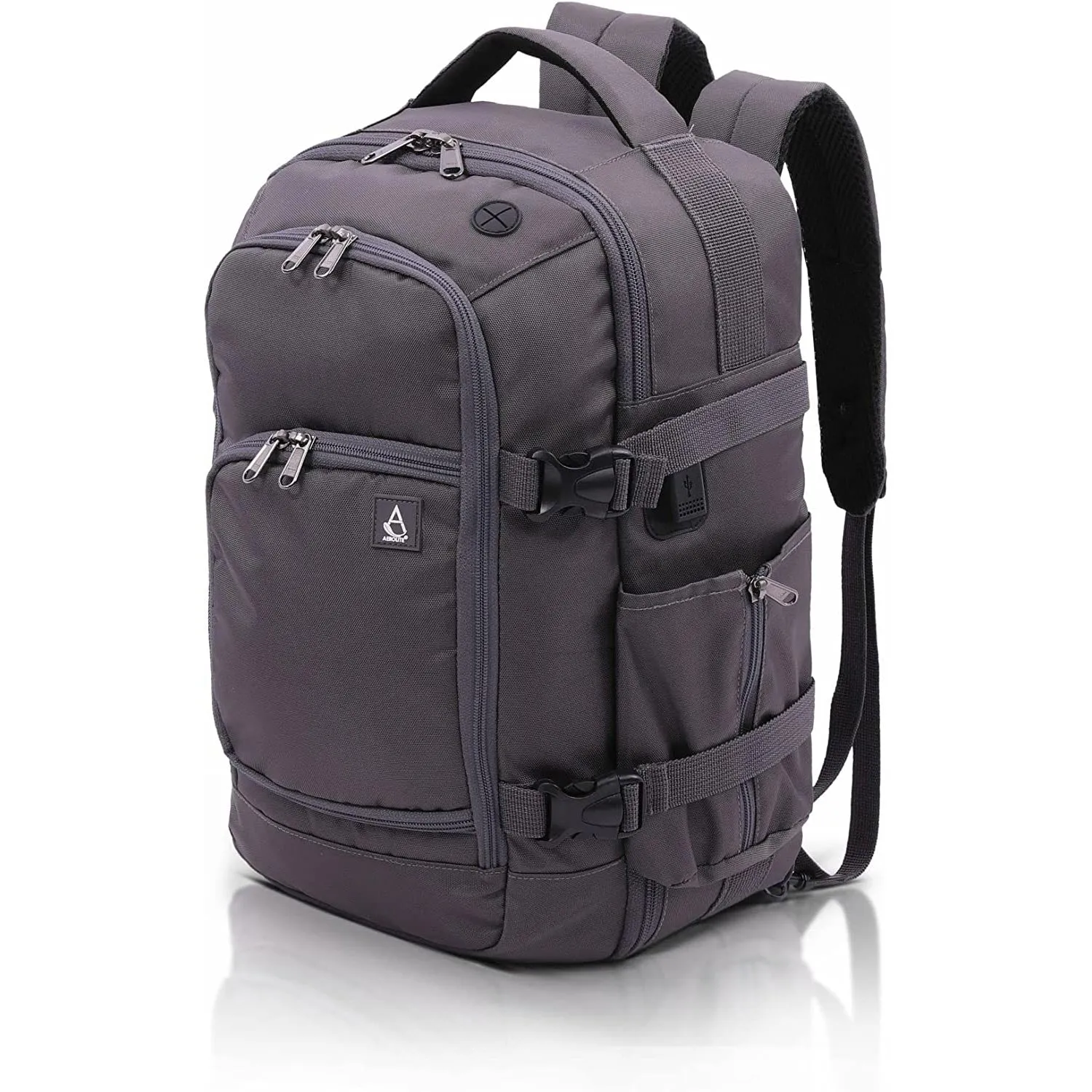 Aerolite (40x20x25cm) 3 in 1 Cabin Luggage Approved Flight Backpack, New and Improved 2024 Ryanair Maximum Size with YKK Zippers, Black