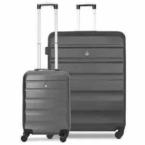 Aerolite Lightweight Hard Shell Suitcase Luggage Set (Cabin 21"  Large 29")