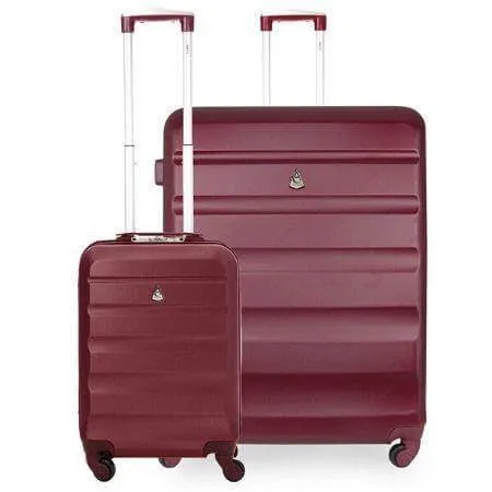Aerolite Lightweight Hard Shell Suitcase Luggage Set (Cabin 21"  Large 29")