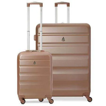 Aerolite Lightweight Hard Shell Suitcase Luggage Set (Cabin 21"  Large 29")