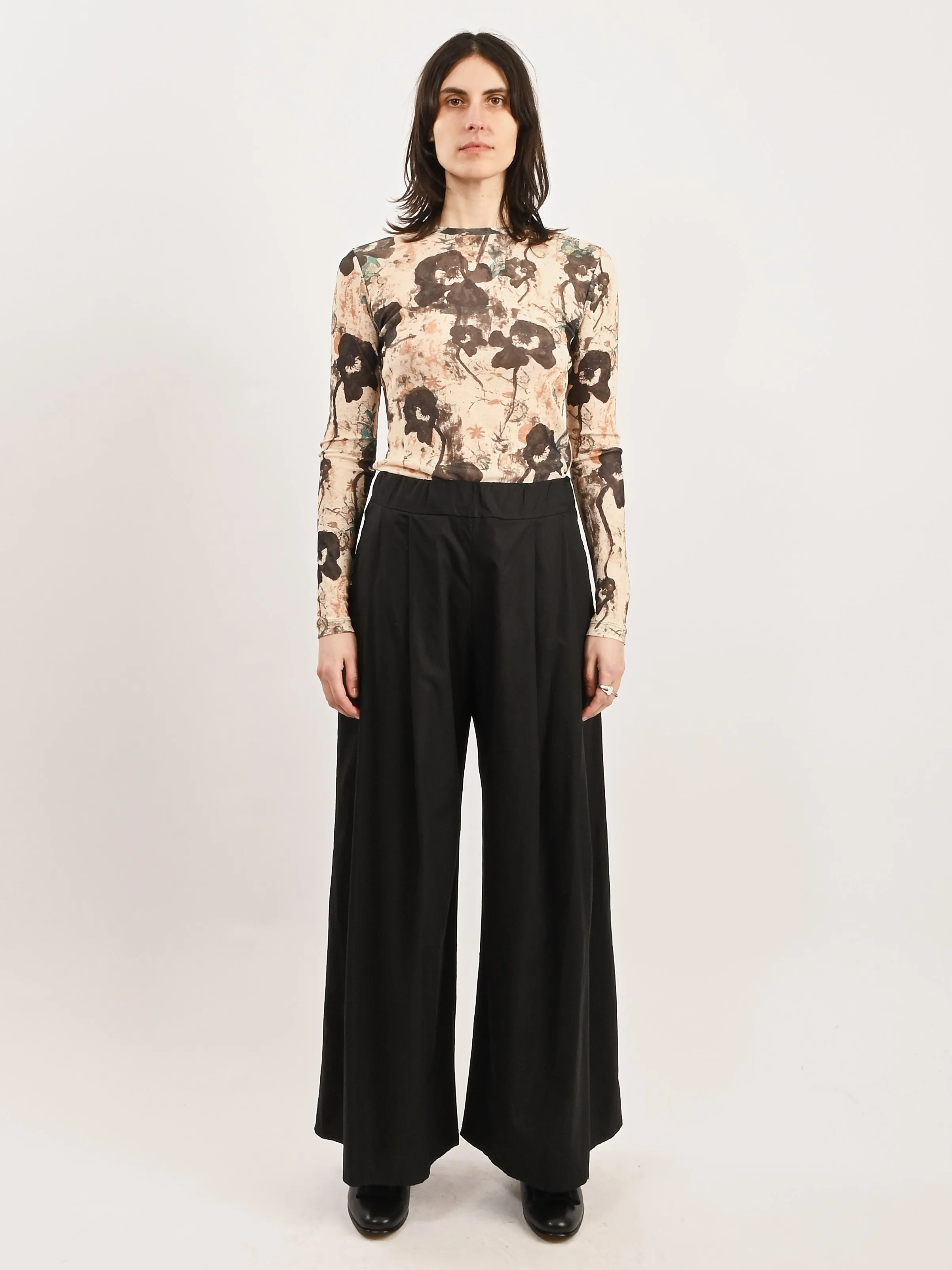 Afterglow Printed Marl Mesh L/S Top