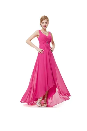 Anneprom A-Line High Quality Chiffon V-Back Prom Dresses Evening Dresses APB0015