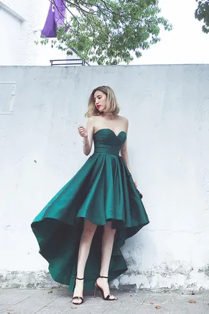 Anneprom High Low Sweet Heart Satin Fashion Homcoming Dresses Prom Dresses APP0130