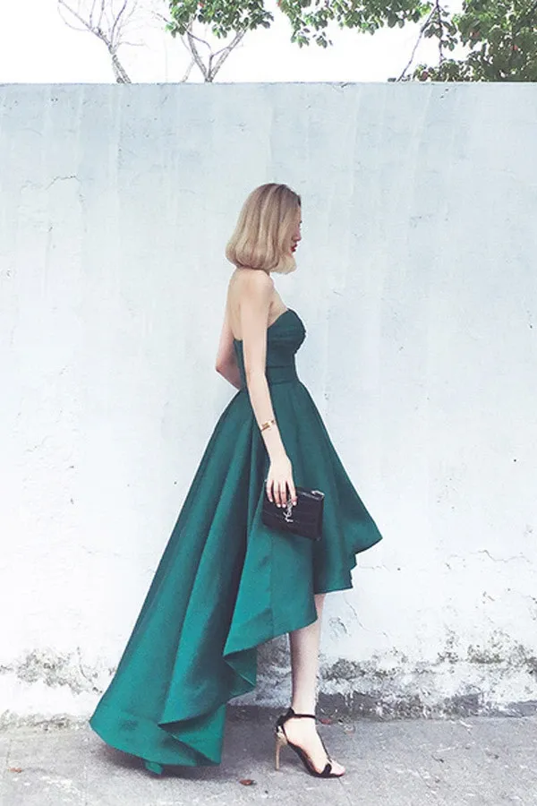 Anneprom High Low Sweet Heart Satin Fashion Homcoming Dresses Prom Dresses APP0130