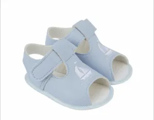 Baby Boys Blue Boat Bay Pod Soft Sole Sandals