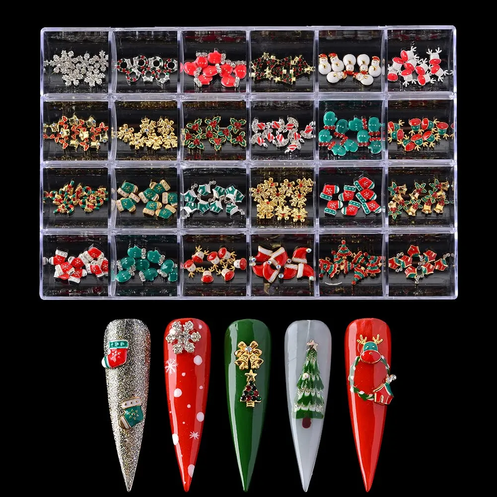 BAIYIYI Nail Rhinestones Kit - 8620Pcs/Box Multi Shapes Rhinestones Glass Crystal Diamond Flatback Professional Nail Art Decorations DIY Nail Art Craft with Rhinestones Picker,Dark Blue