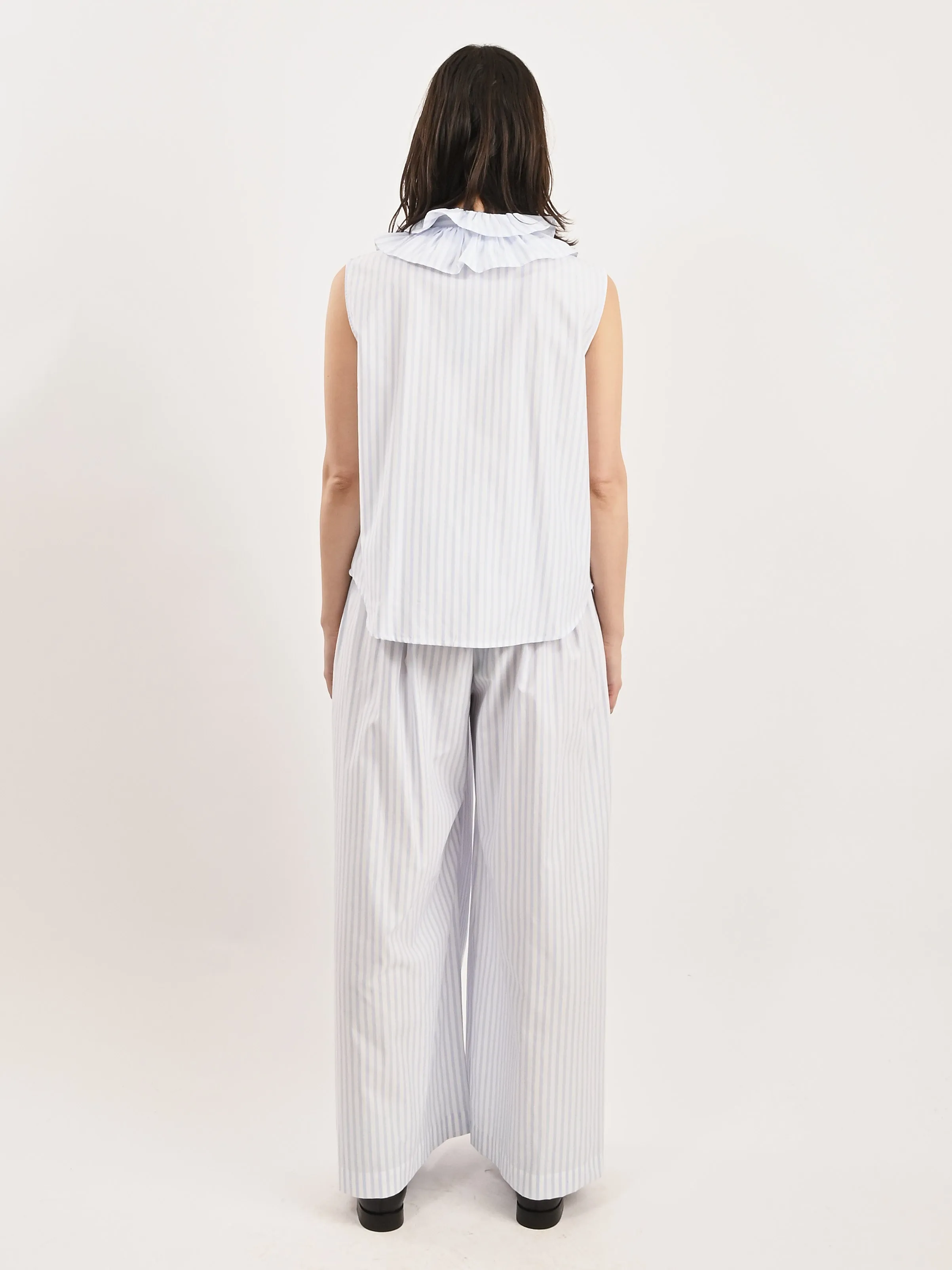 Blue Stripe Apollo Sleeveless Blouse