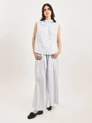 Blue Stripe Apollo Sleeveless Blouse