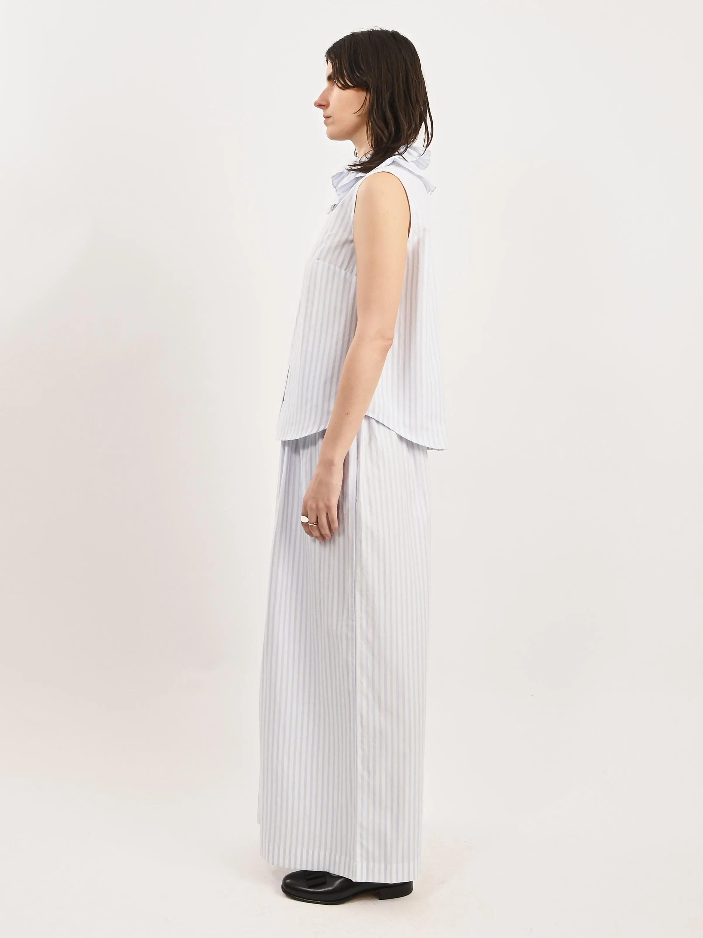 Blue Stripe Apollo Sleeveless Blouse