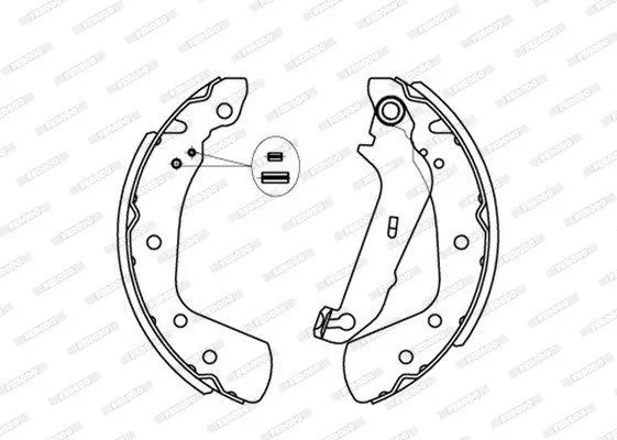 Brake Shoes Ford Fiesta 4 1.0,1.4,1.5Tdci Figo Front Solidb4243 Ferodo