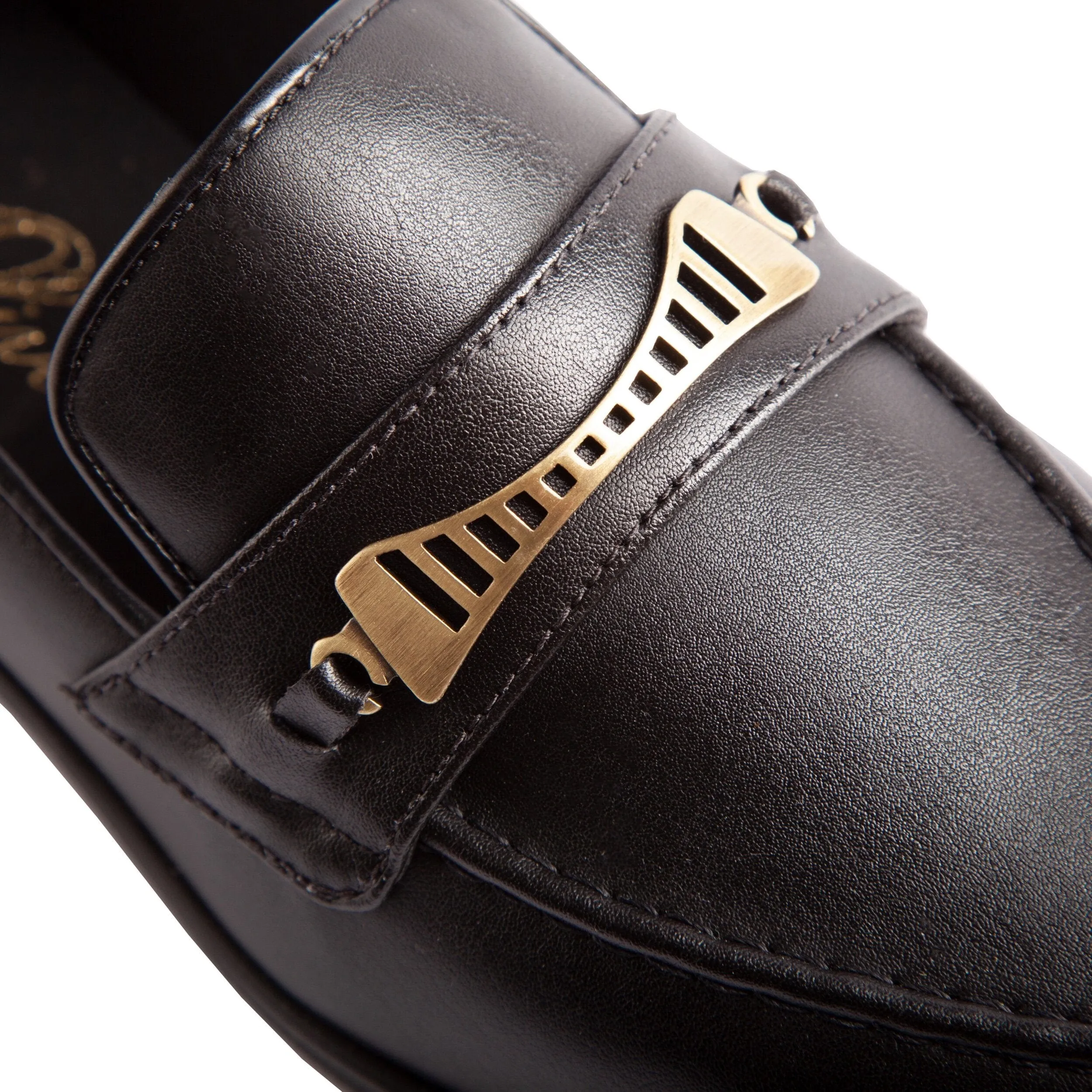 Bridge-Bit Cactus Leather Vegan Loafer | Black