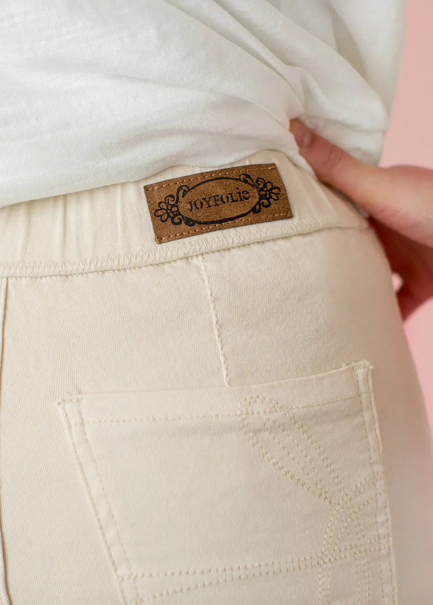Brytny High-Waisted Denim in Ecru