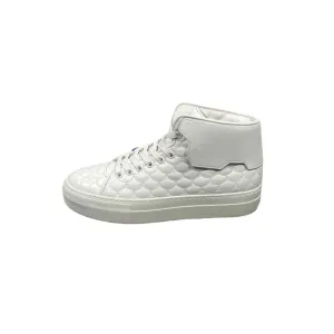 Buscemi Mens 90MM Quilt White Leather Sneakers