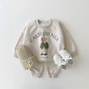 Cali Bear Sweatshirt and Sweatpants Set (2pc)