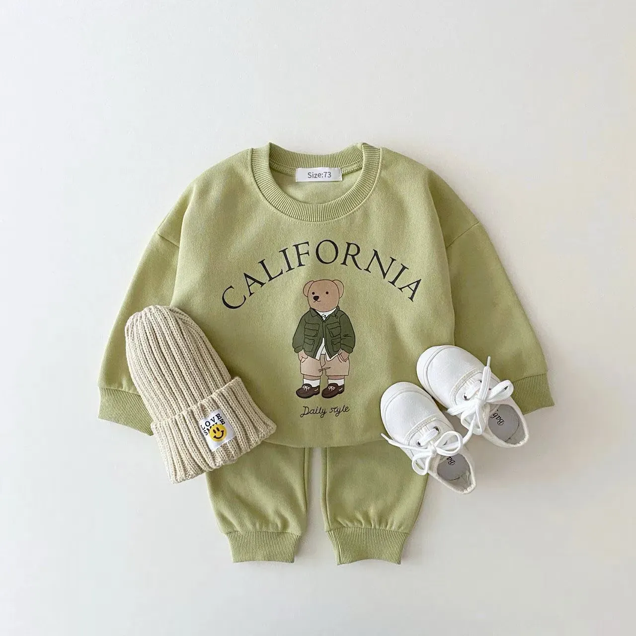 Cali Bear Sweatshirt and Sweatpants Set (2pc)
