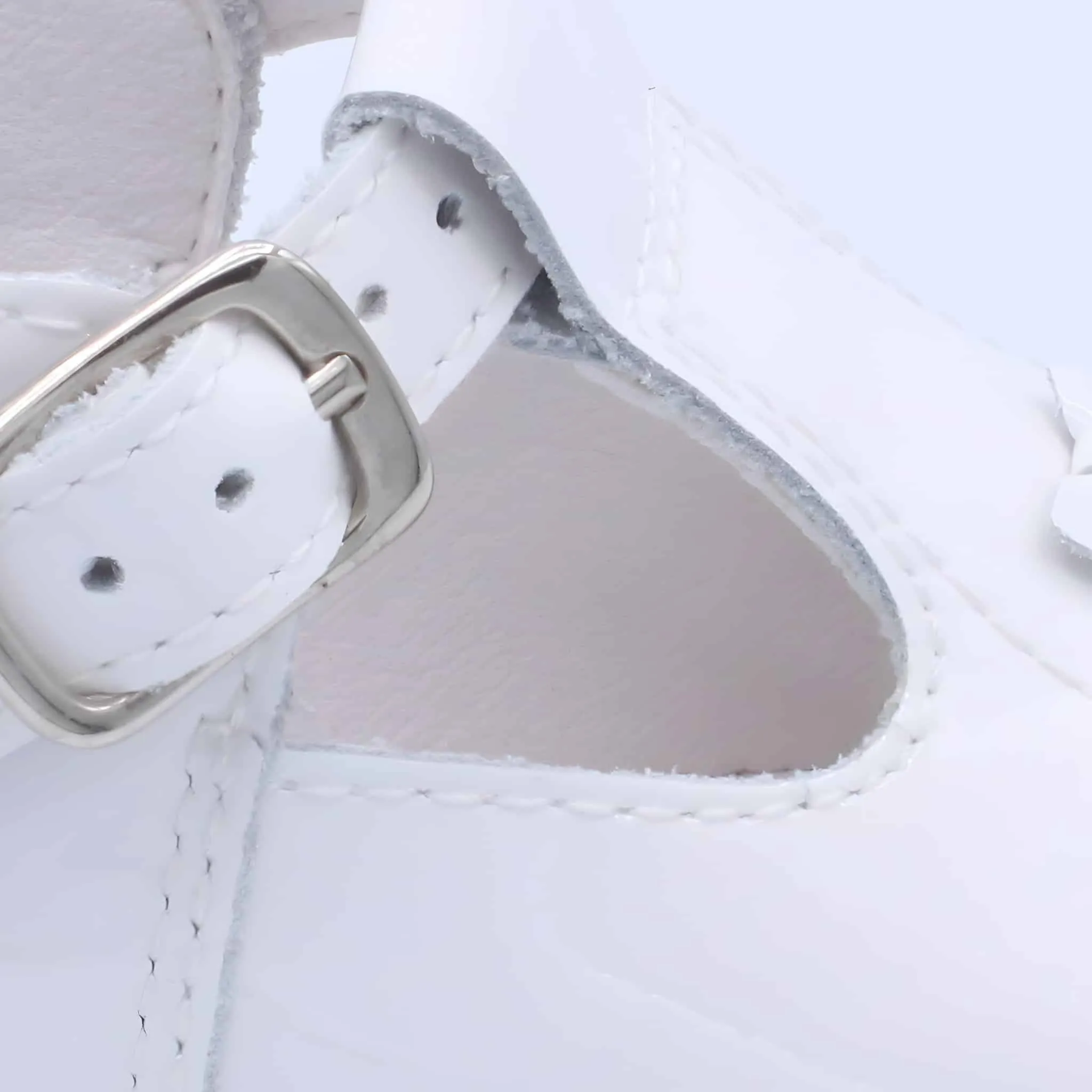 'Carmel' Girls White Patent T-Bar Shoes
