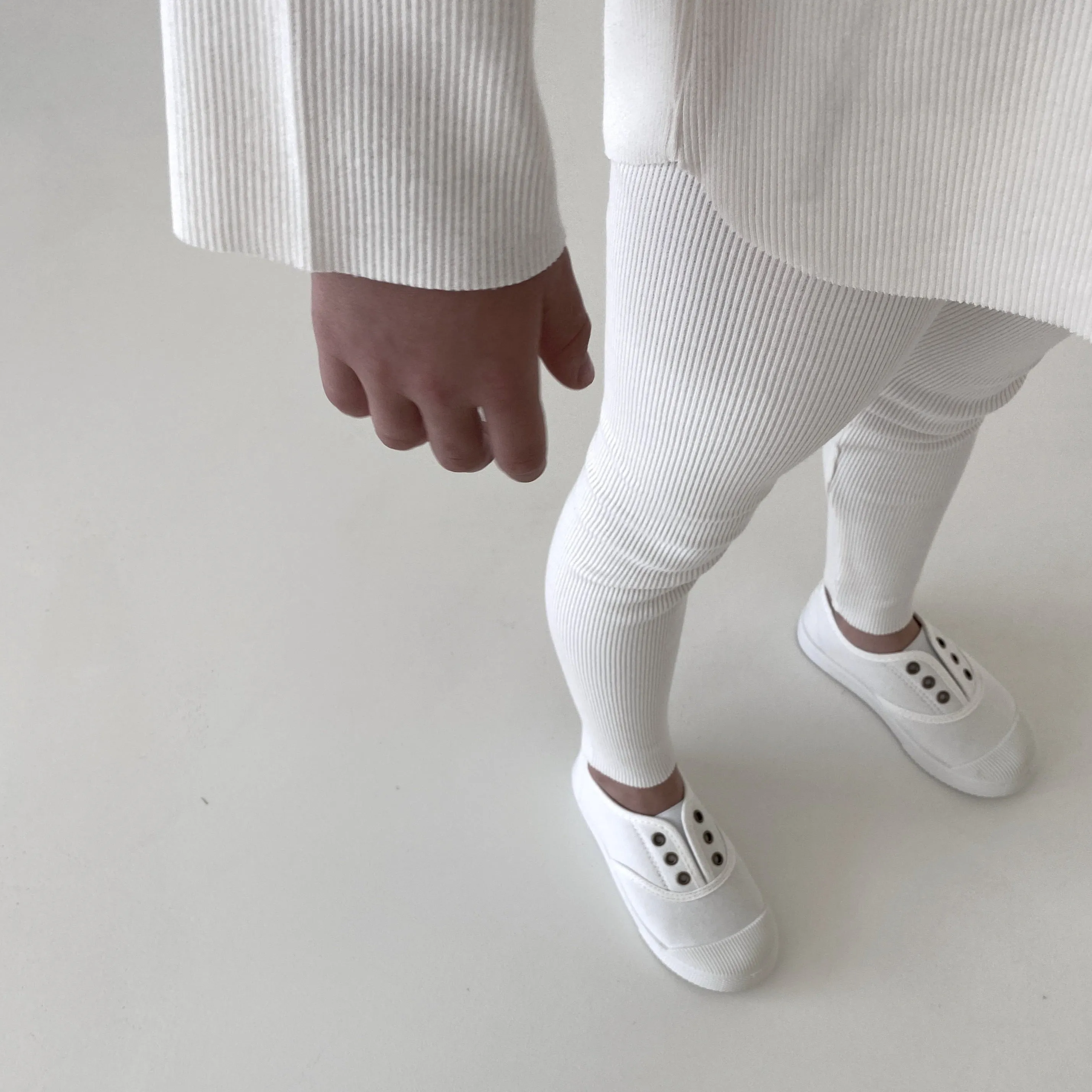 Caro Canvas Pump Shoes with Rubber Sole (White)