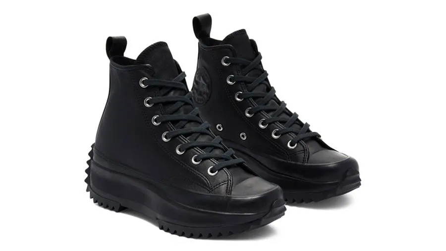 Converse Run Star Hike Monocolor Leather Hi Black