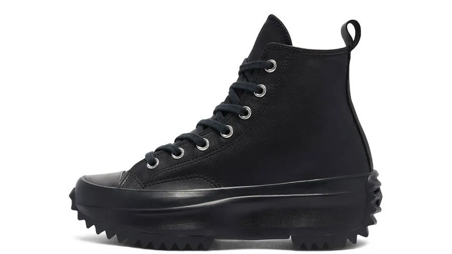 Converse Run Star Hike Monocolor Leather Hi Black