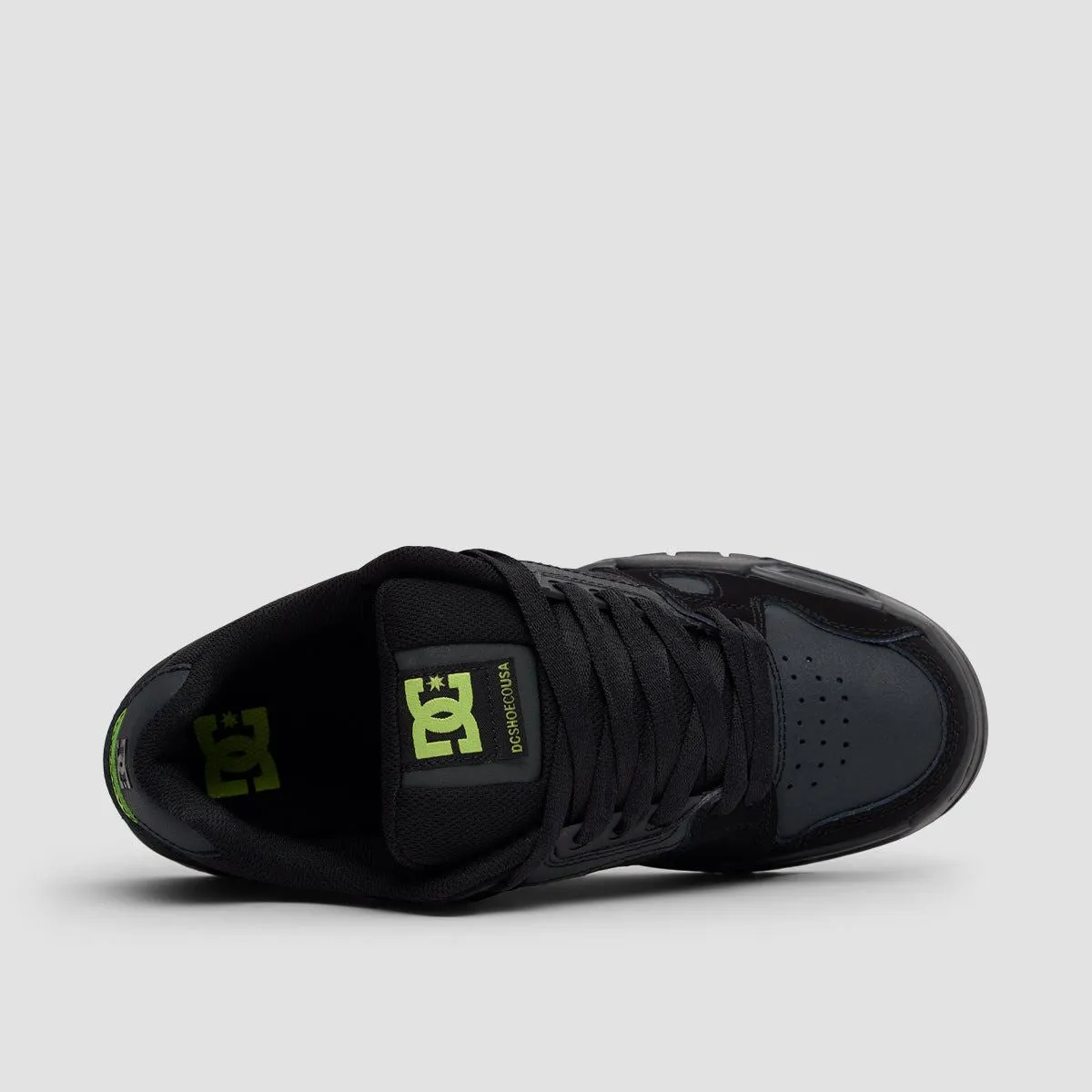 DC Stag Shoes - Black/Lime Green