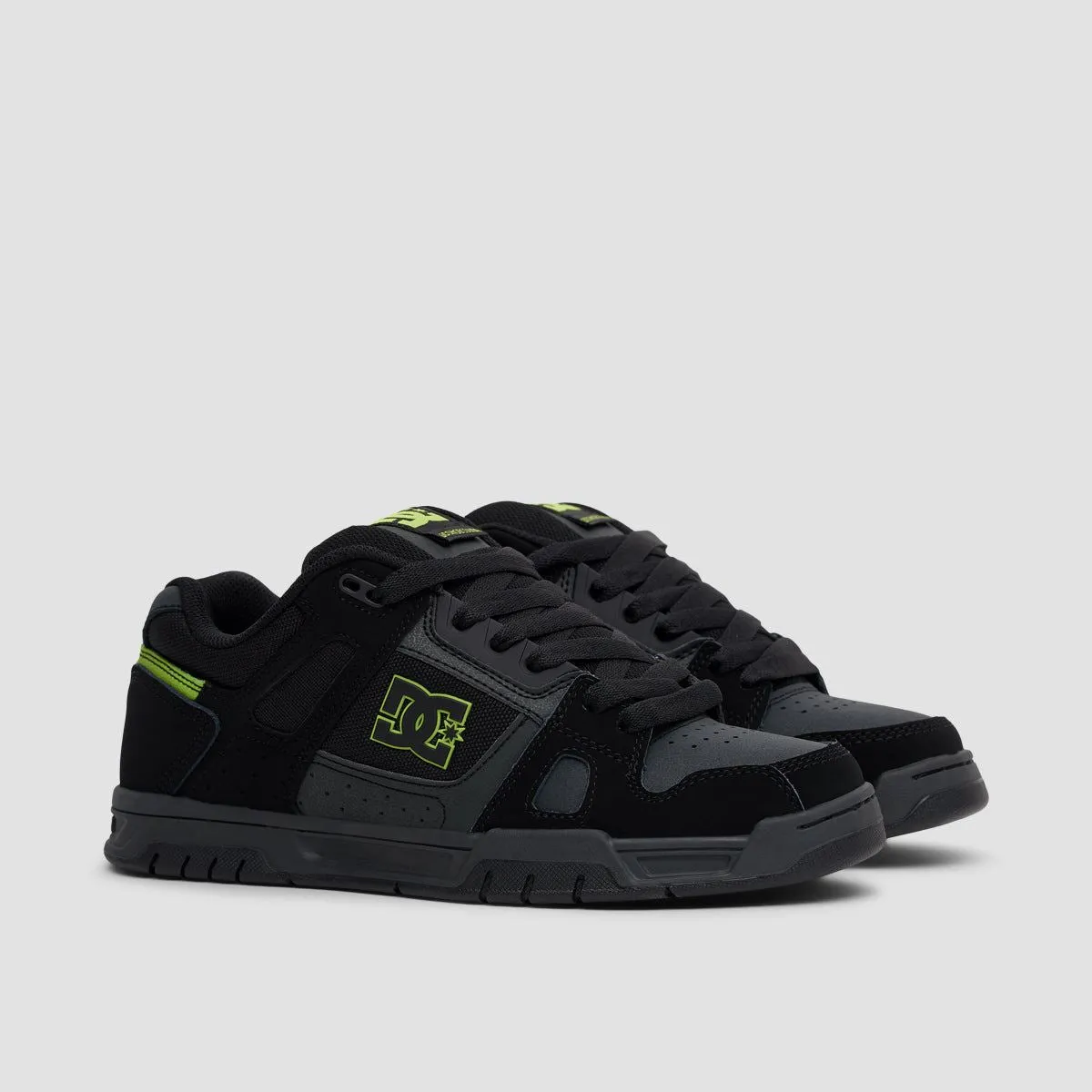DC Stag Shoes - Black/Lime Green