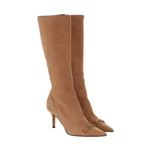 Dior Brown Knee High 'CD' Boots