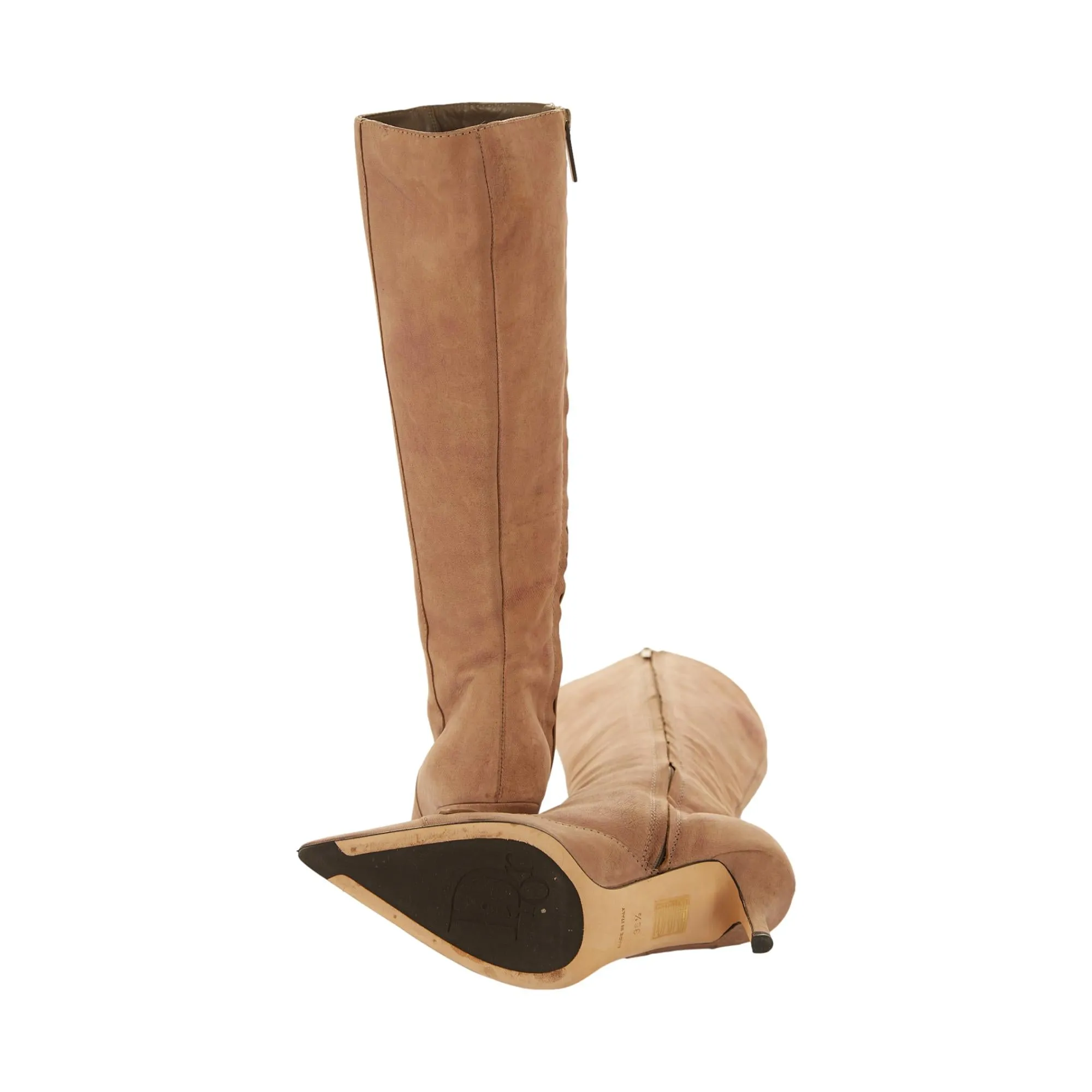 Dior Brown Knee High 'CD' Boots