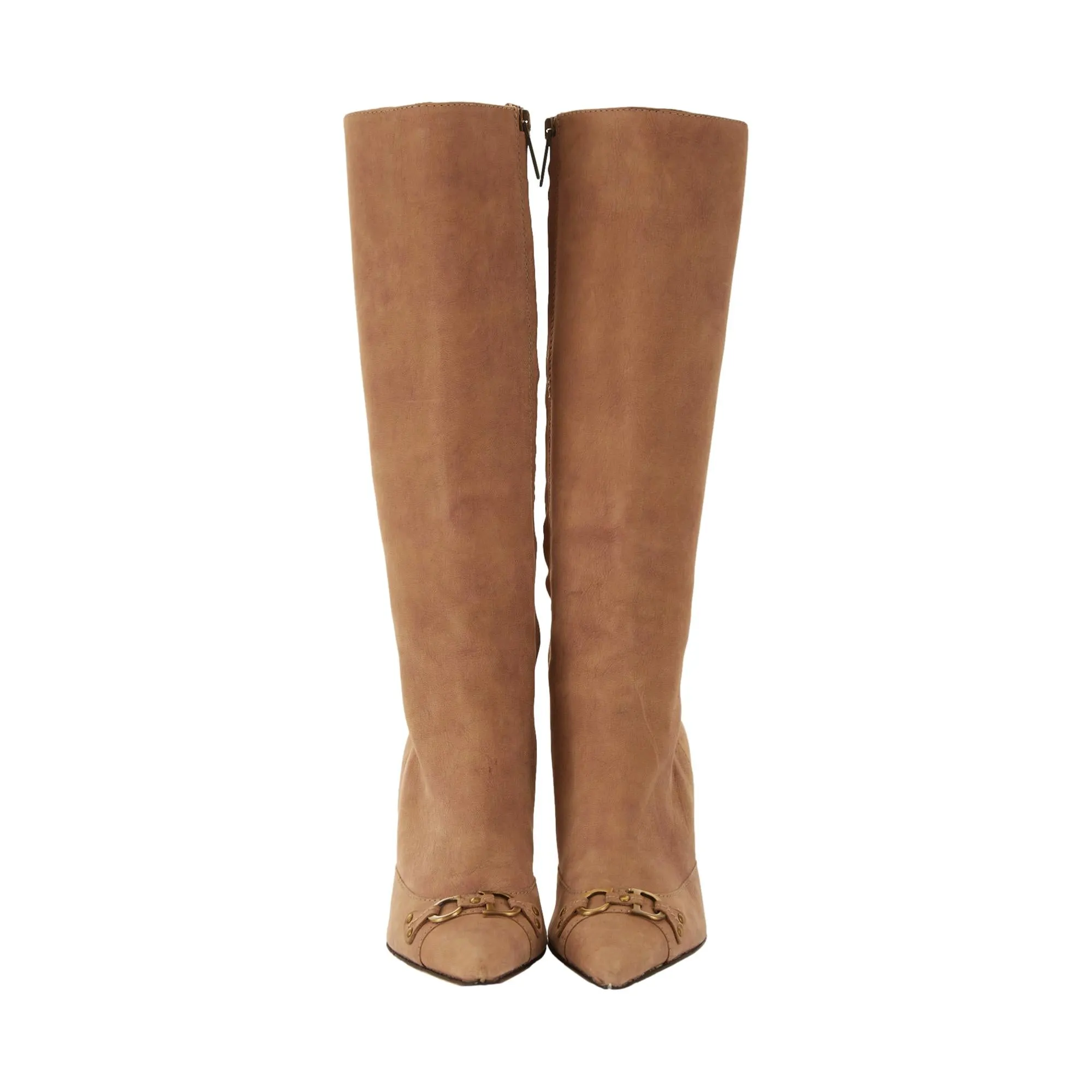 Dior Brown Knee High 'CD' Boots