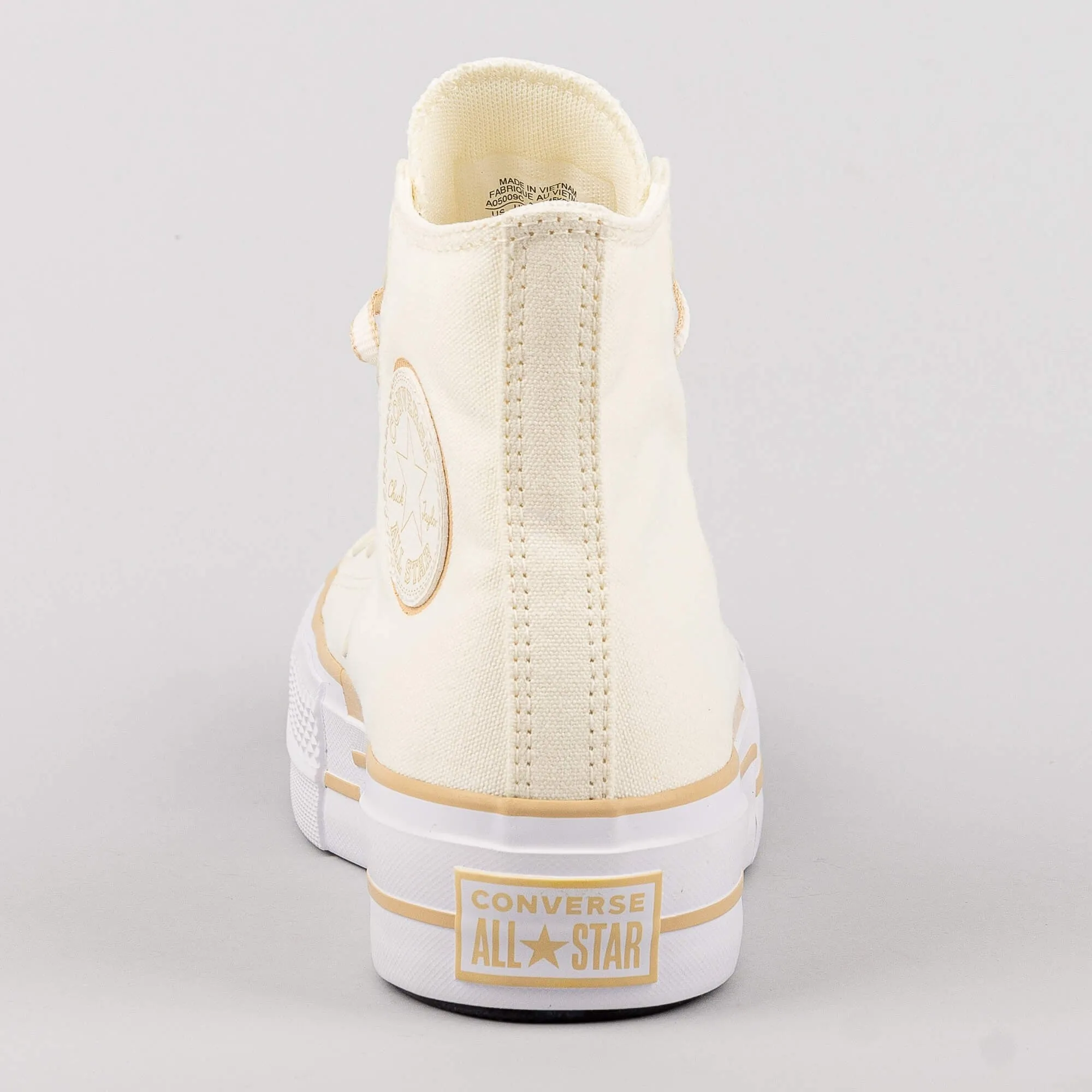 Dámske tenisky Converse Womens Chuck Taylor All Star Lift Outline Sketch High Top Oat Milk/Egret/White