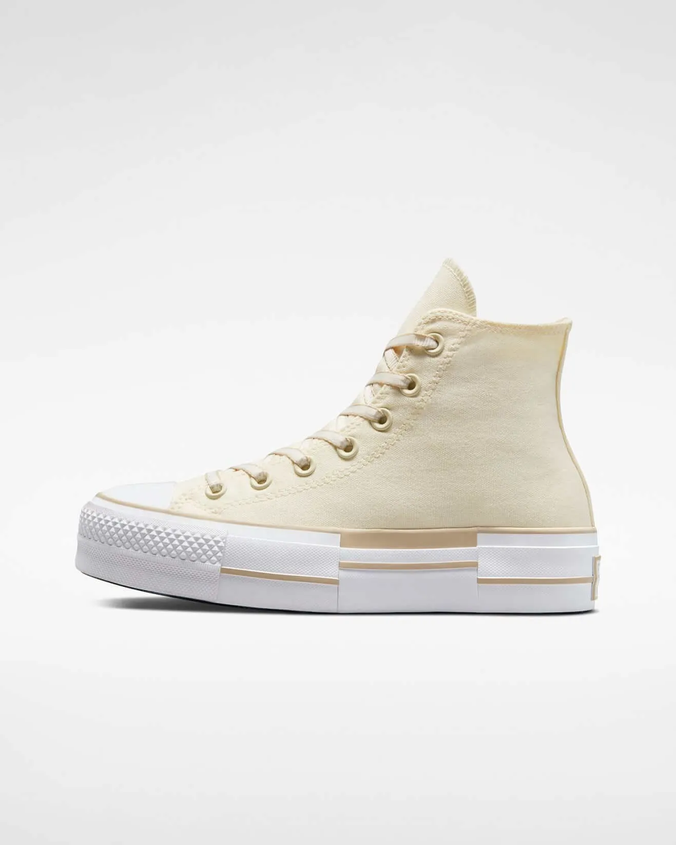 Dámske tenisky Converse Womens Chuck Taylor All Star Lift Outline Sketch High Top Oat Milk/Egret/White