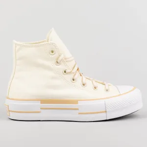 Dámske tenisky Converse Womens Chuck Taylor All Star Lift Outline Sketch High Top Oat Milk/Egret/White