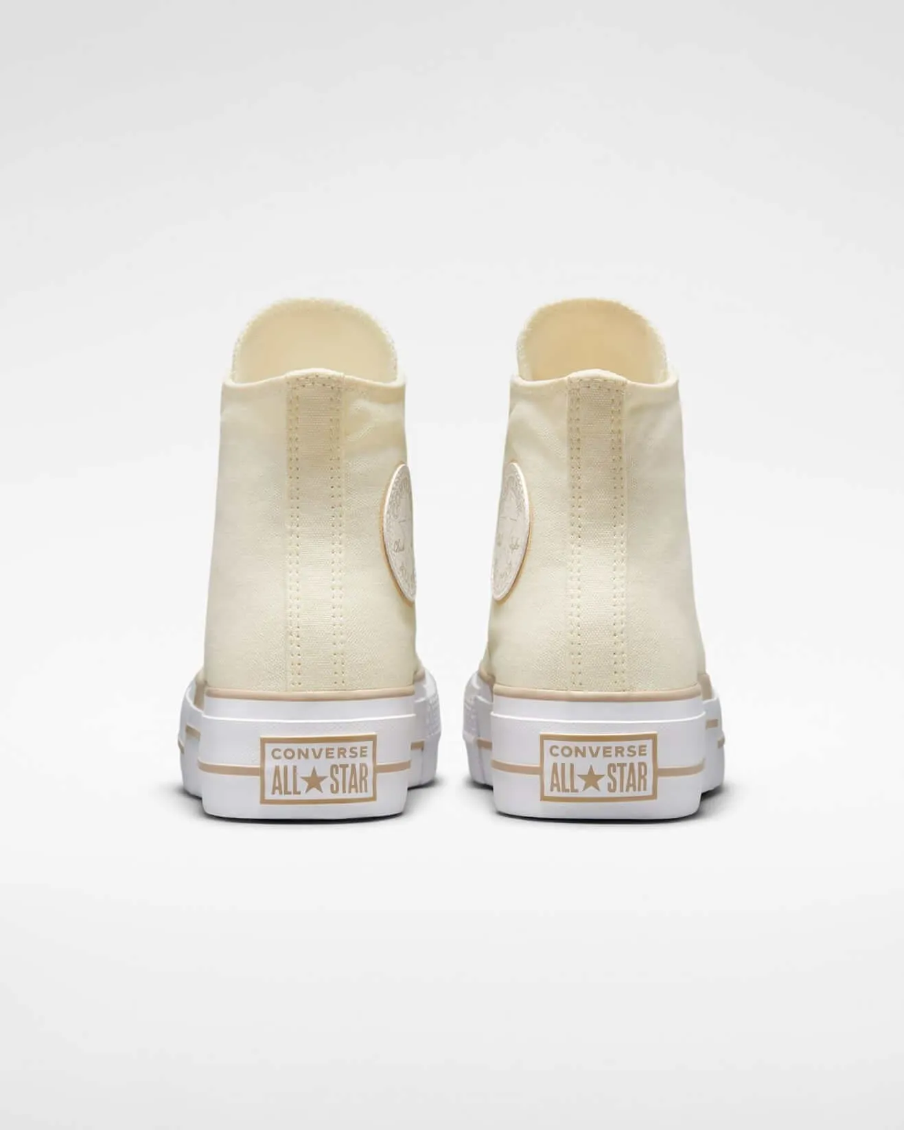 Dámske tenisky Converse Womens Chuck Taylor All Star Lift Outline Sketch High Top Oat Milk/Egret/White