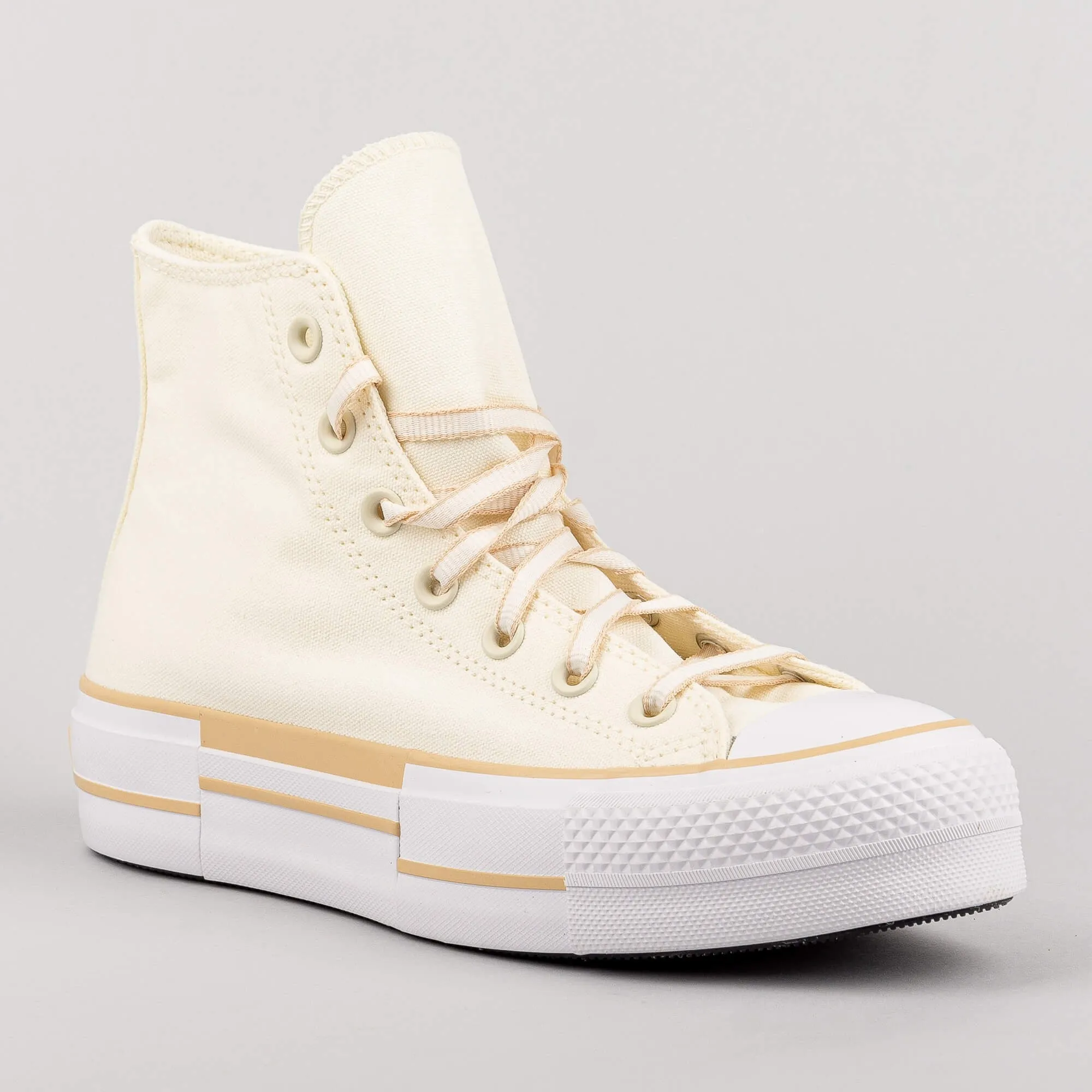 Dámske tenisky Converse Womens Chuck Taylor All Star Lift Outline Sketch High Top Oat Milk/Egret/White