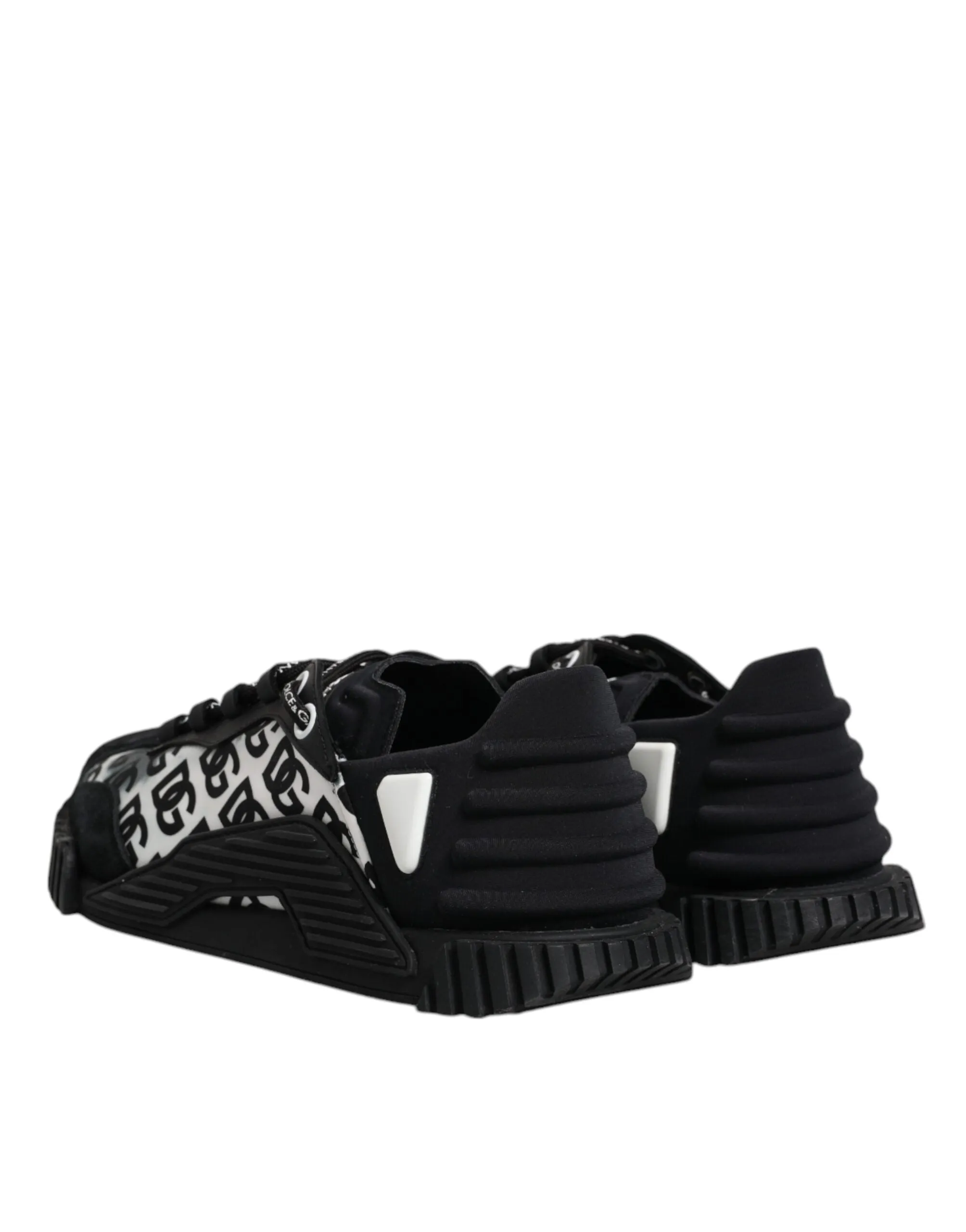 Dolce & Gabbana Black Logo Lace Up Low Top NS1 Sneakers Shoes
