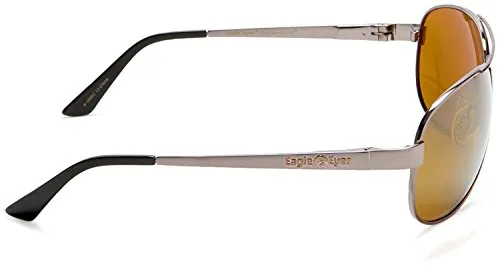 Eagle Eyes Magellan Apollo Gold Sunglasses,Gunmetal Frame/Gold-tone Lens,one size