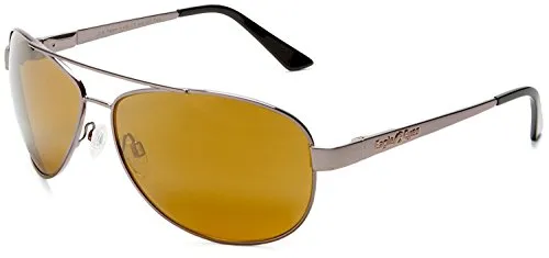 Eagle Eyes Magellan Apollo Gold Sunglasses,Gunmetal Frame/Gold-tone Lens,one size
