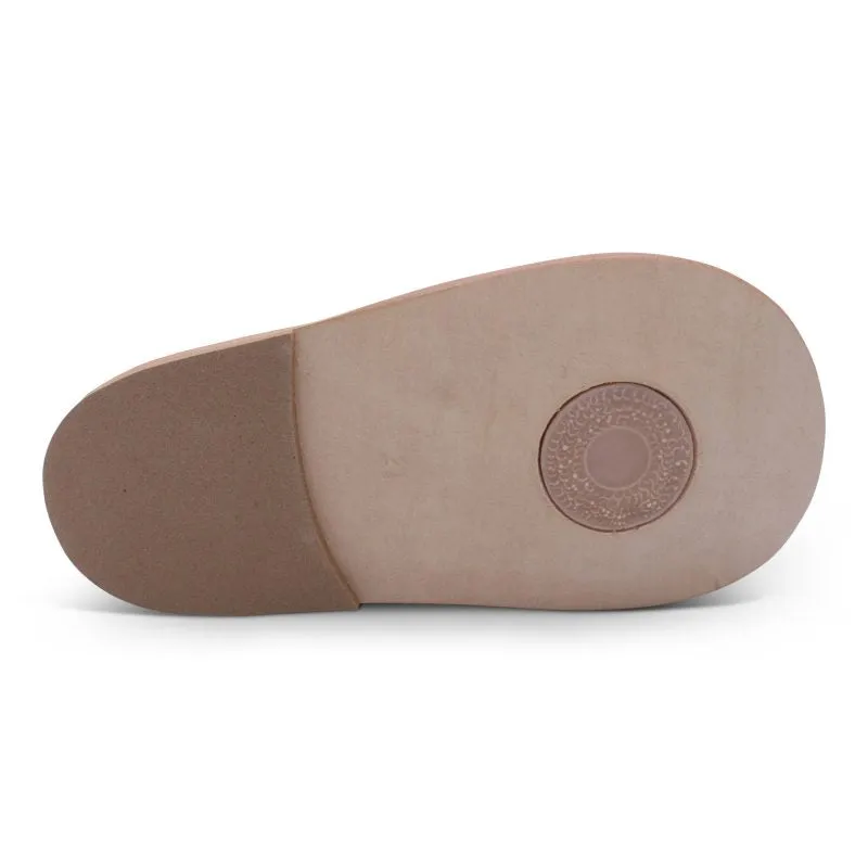 'Fernando' Boys Light Grey Leather T-Bar Shoes
