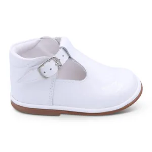 'Fernando' Boys White Patent T-Bar Shoes