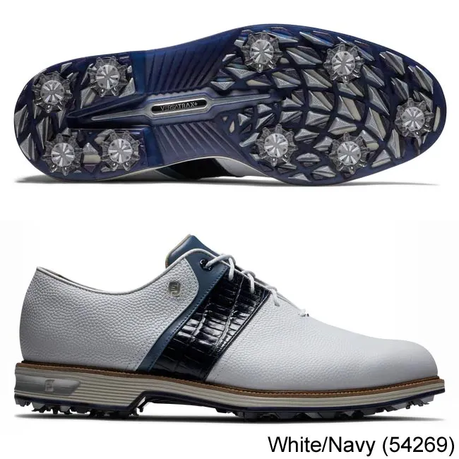 Footjoy Premiere Series Packard Shoes 9.0 White/Navy (54269) XW