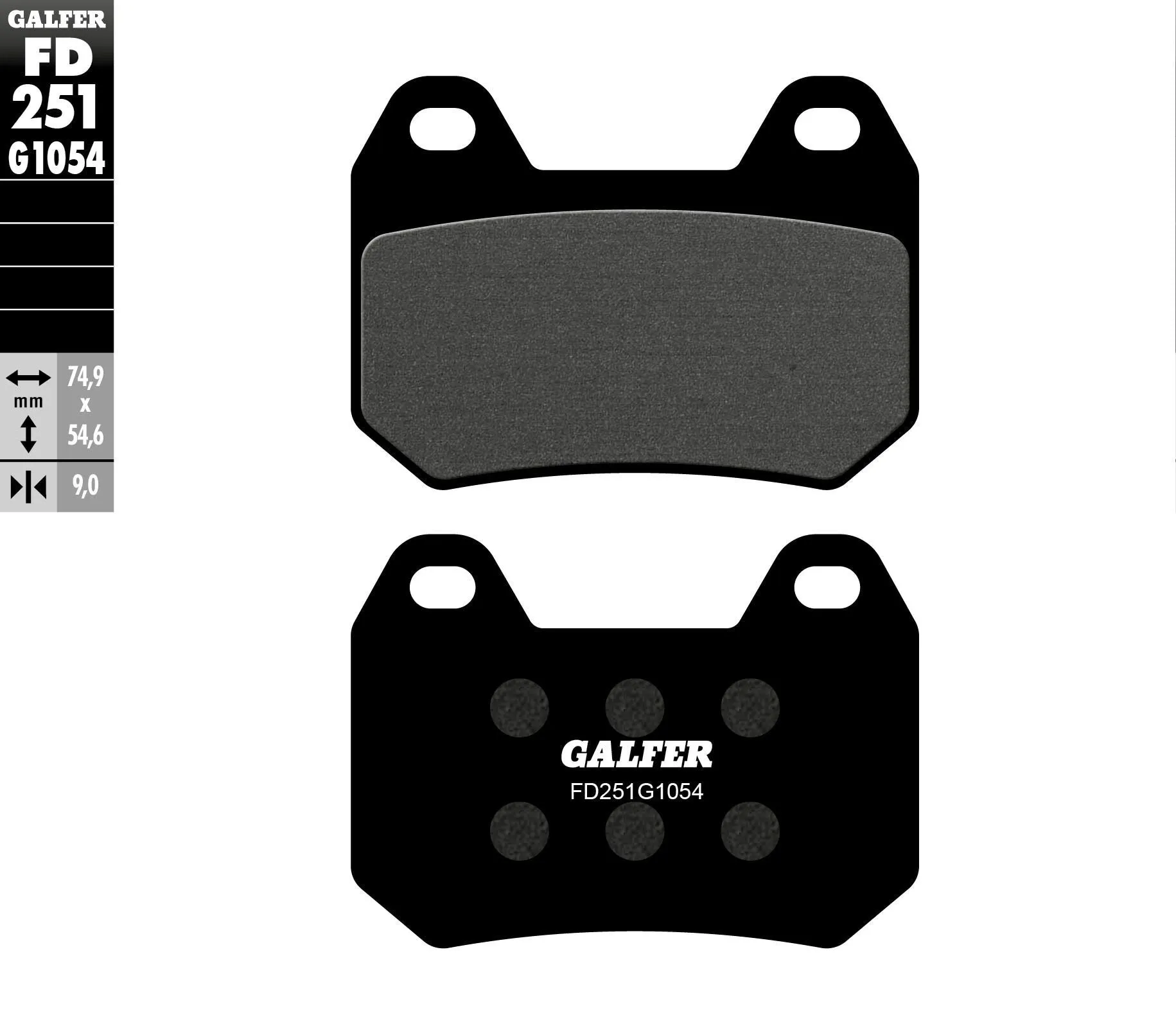 GALFER FD251G1054 Semi-Metallic Brake Pads